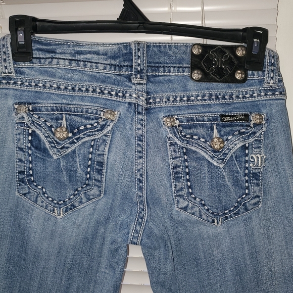 MISS ME Womens Bootcut distressed Jeans 28 - Picture 11 of 14